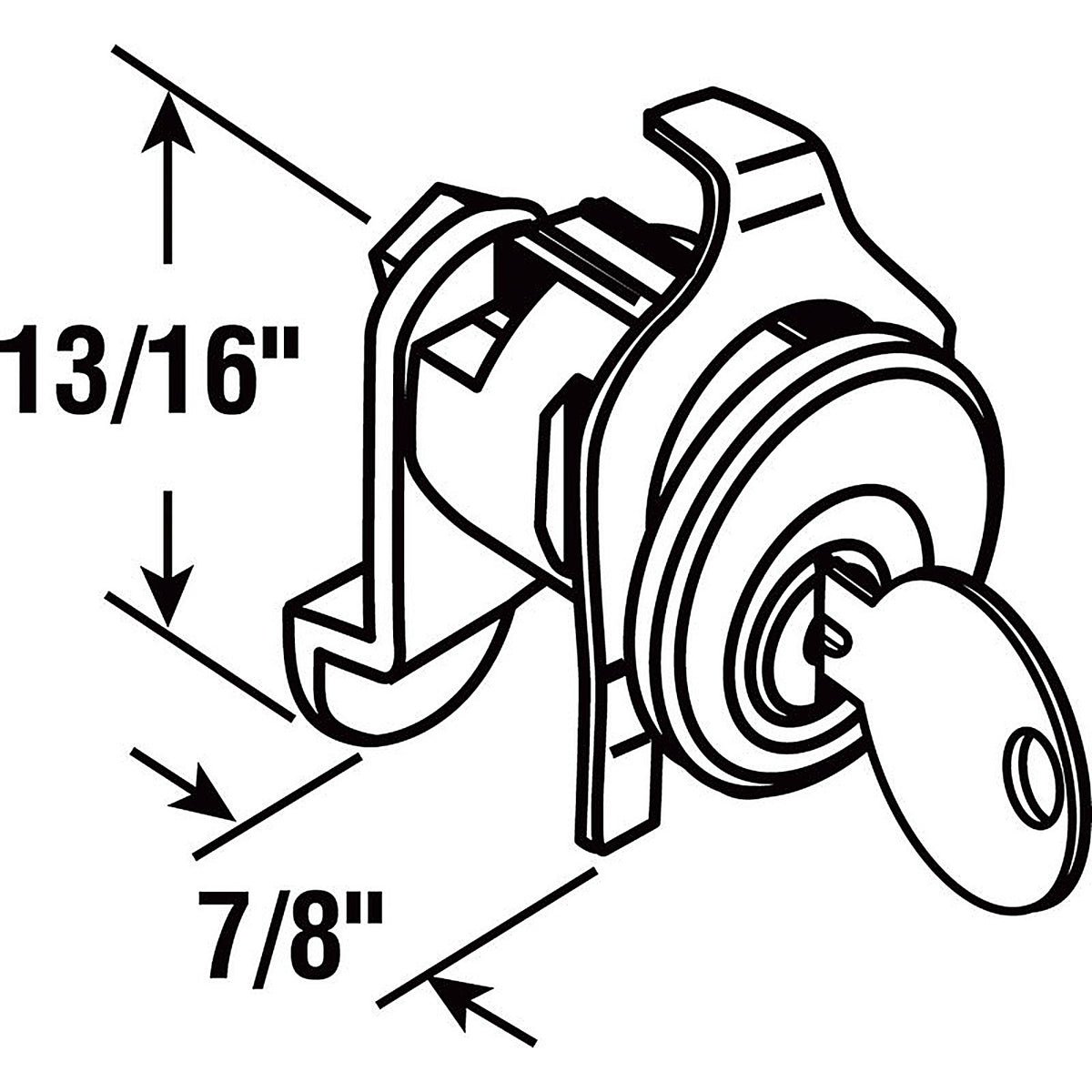 Prime-Line - S4127 - Nickel Steel Counter Clockwise Mailbox Lock