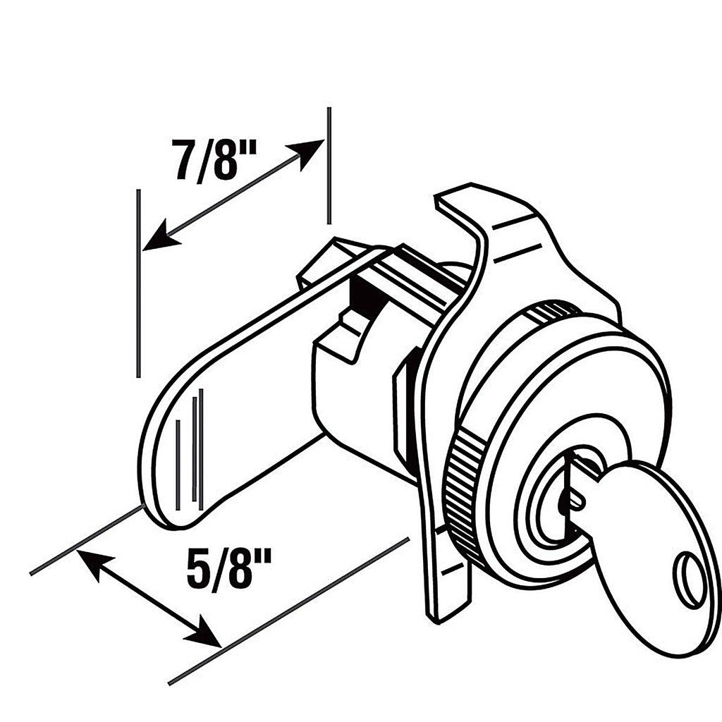 Prime-Line - S4133 - Brushed Nickel Steel Counter Clockwise Mailbox Lock