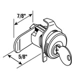 Prime-Line - S4133 - Brushed Nickel Steel Counter Clockwise Mailbox Lock