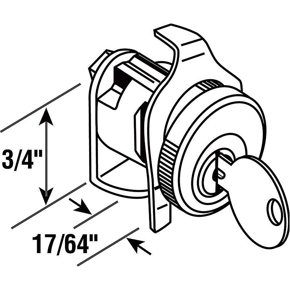 Prime-Line - S4136 - Brushed Nickel Steel Clockwise Mailbox Lock