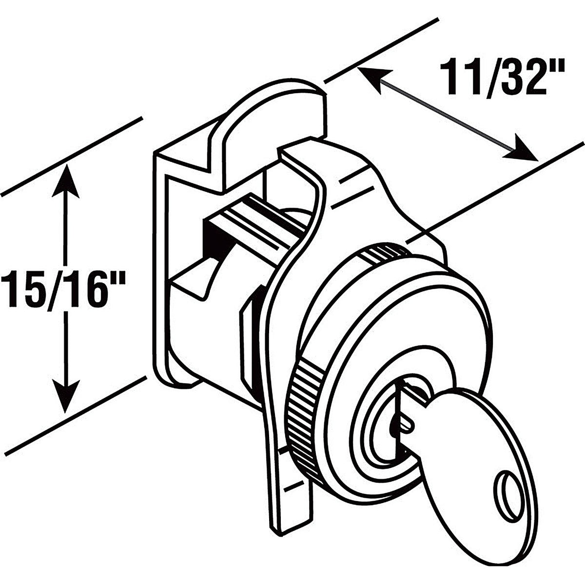Prime-Line - S4130 - Nickel Steel Clockwise Mailbox Lock