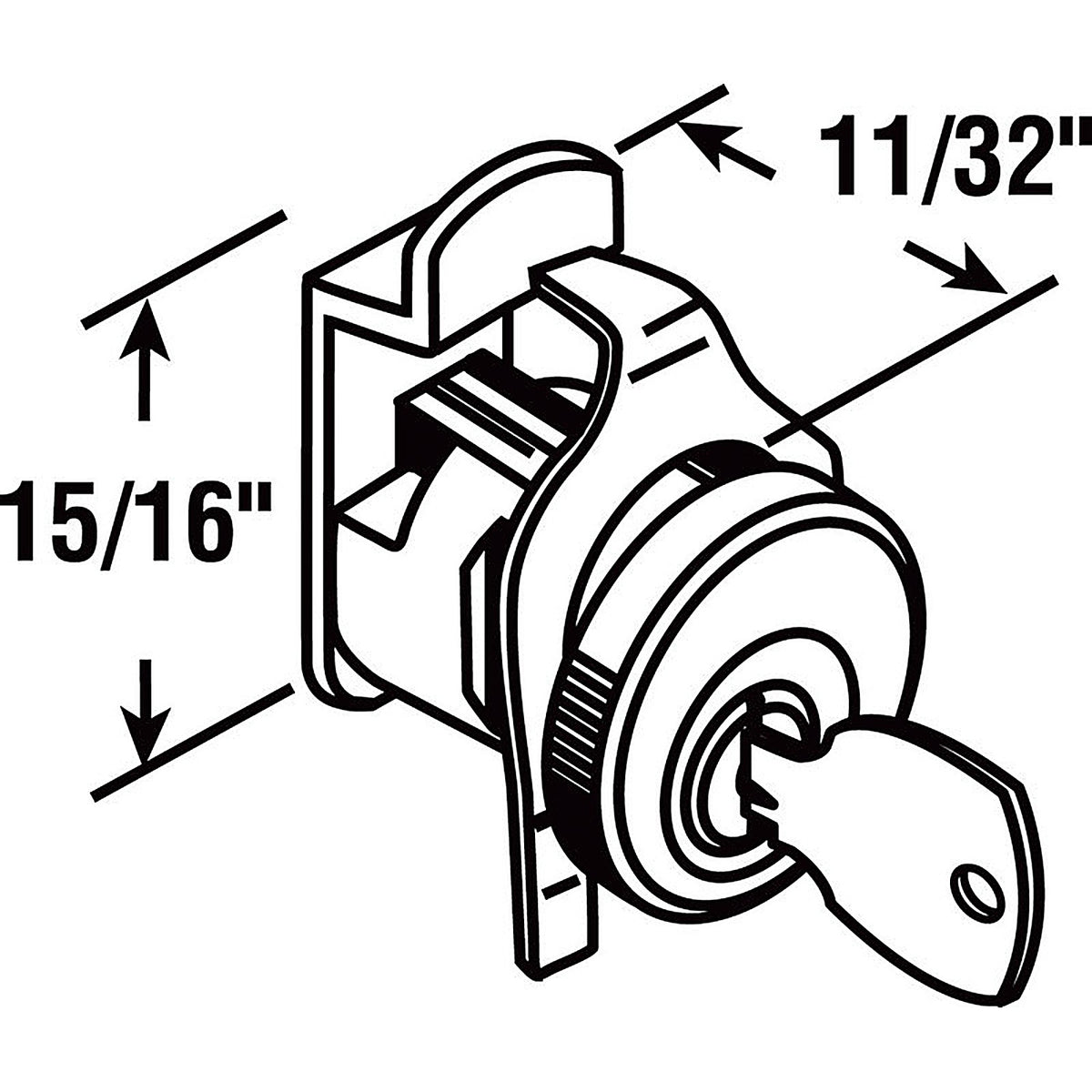 Prime-Line - S4315 - Brushed Nickel Steel Clockwise Mailbox Lock