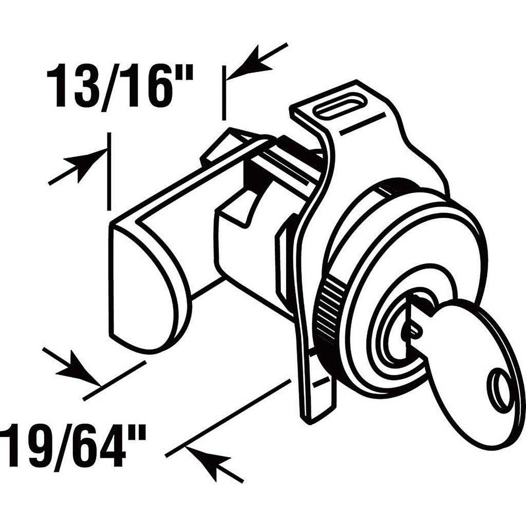 Prime-Line - S4137 - Nickel Steel Counter Clockwise Mailbox Lock