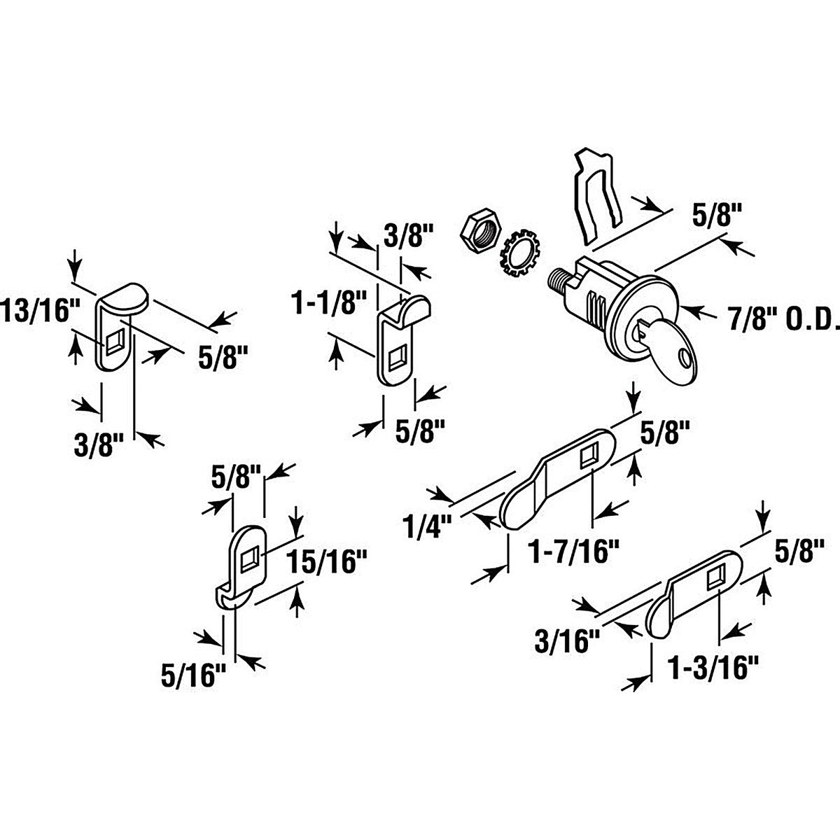 Prime-Line - S4140 - Nickel Steel Counter Clockwise Mailbox Lock