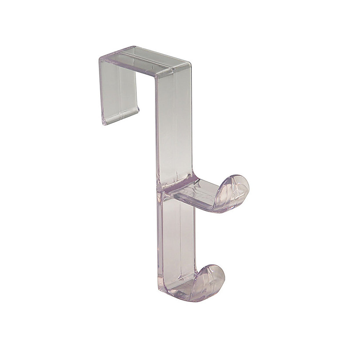 InterDesign - 16100 - 5-1/2 in. L Clear Plastic Medium/Large Over the Door Double Hook - 1/Pack
