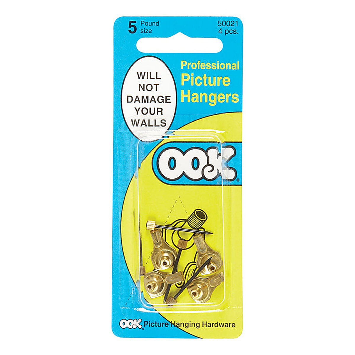 OOK - 50021 - Professional Picture Hanger 5 lb. - 4/Pack