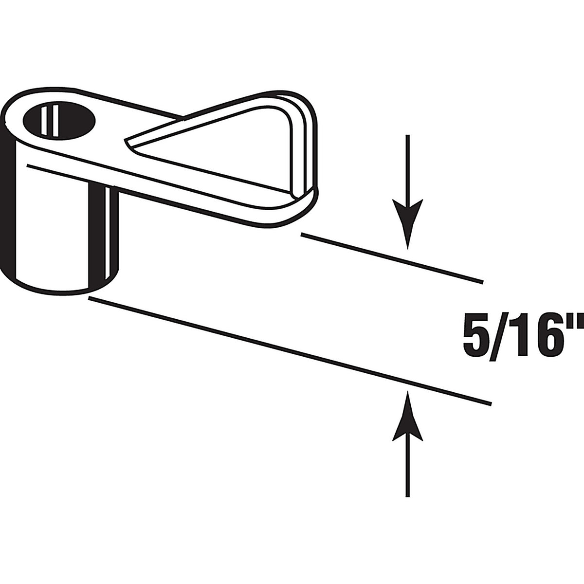Prime-Line - PL7773 - Bright White Plastic Screen Clip For 5/16 inch - 12/Pack