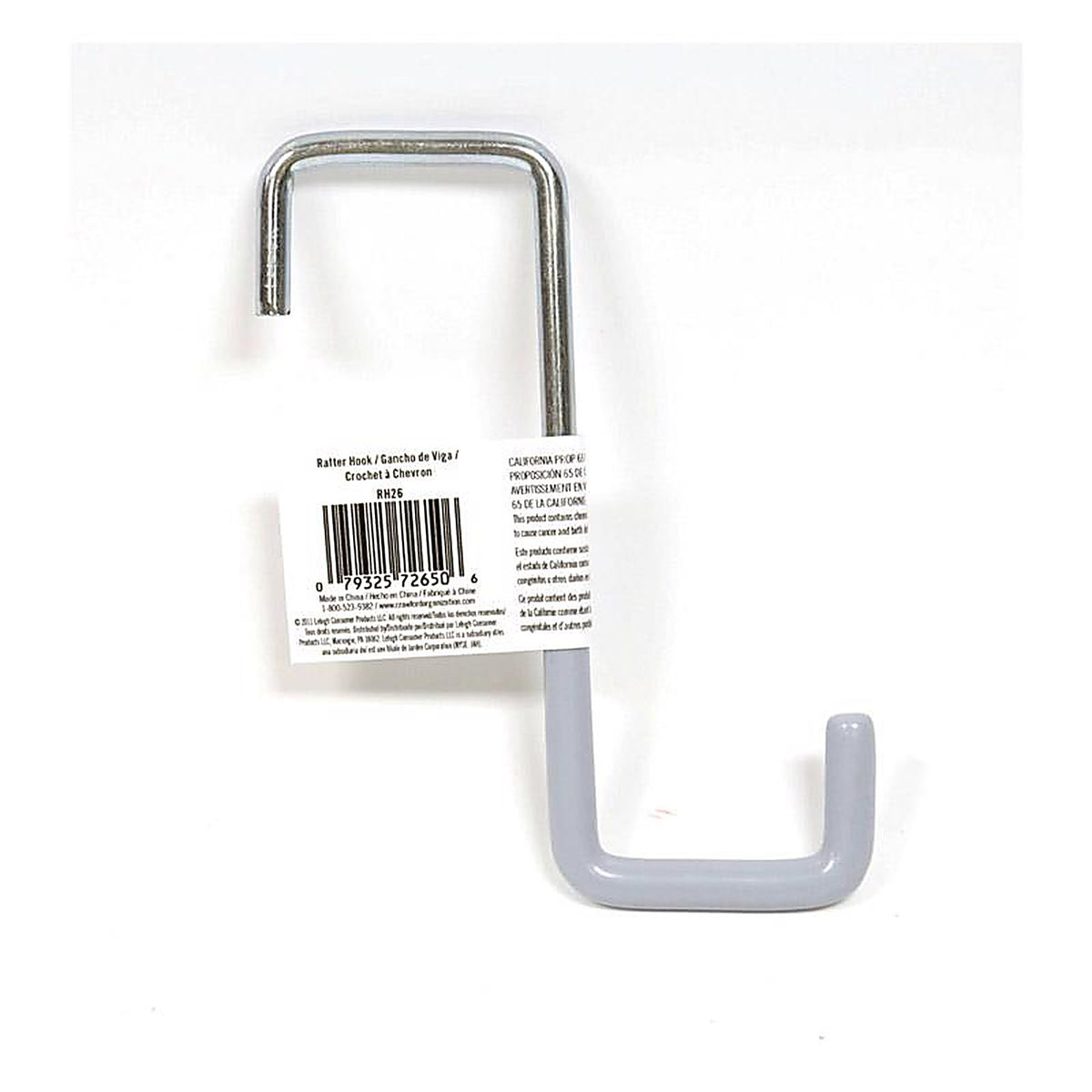 Crawford - RH26-25 - 5.75 in. L Vinyl Coated Gray Steel Large Rafter Hook 20 lb. capacity - 1/Pack