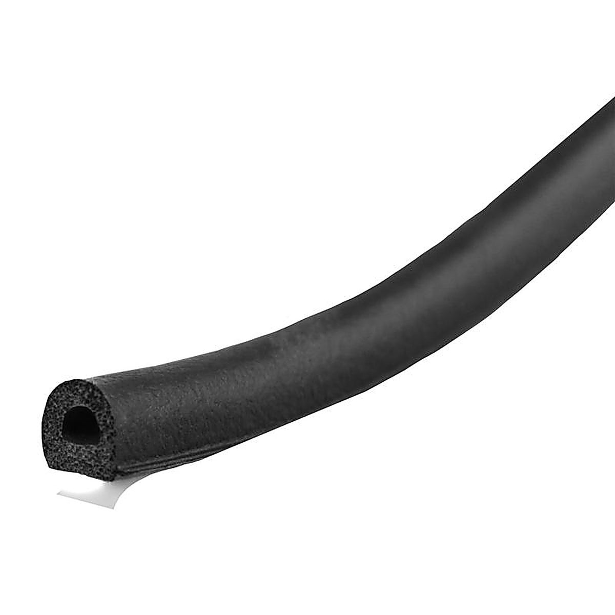 M-D - 1025 - Black Rubber Weatherstrip For Auto and Marine 17 ft. L x 5/16 in.