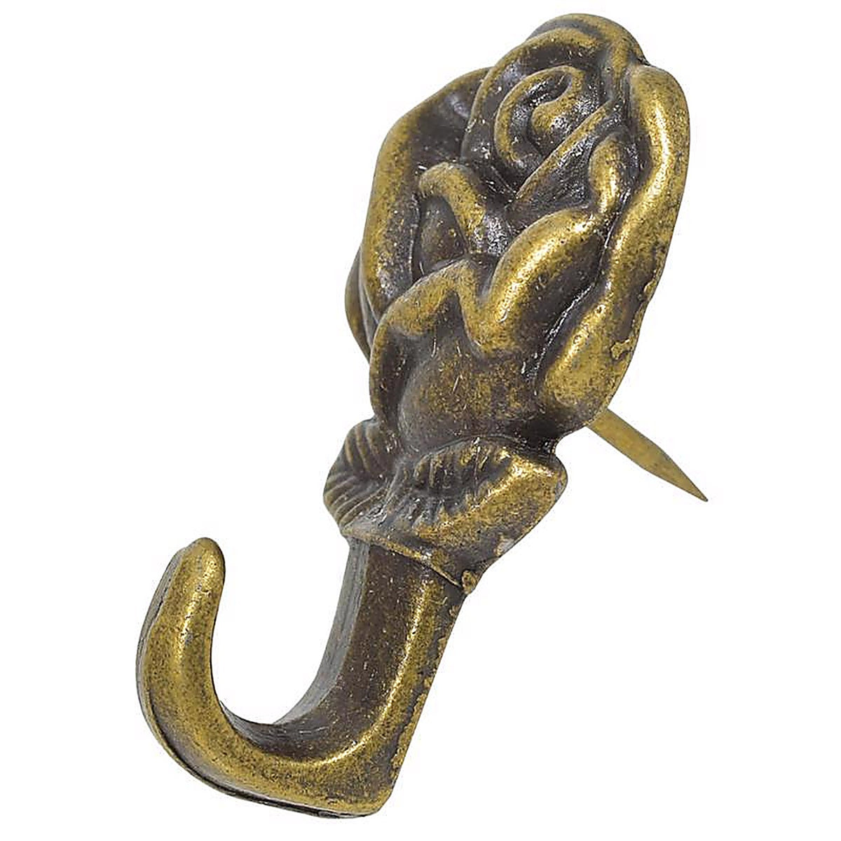 Hillman - 122292 - AnchorWire Antique Brass Push Pin Picture Hook 20 lb 3 pk