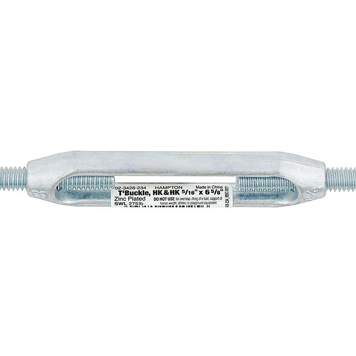 Hampton - 02-3428-234 - Zinc-Plated Aluminum/Steel Turnbuckle 275 lb.