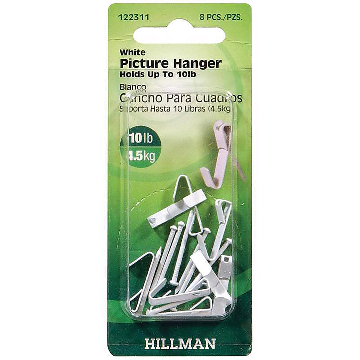 Hillman - 122311 - AnchorWire Steel-Plated Picture Hanger 10 lb 8 pk