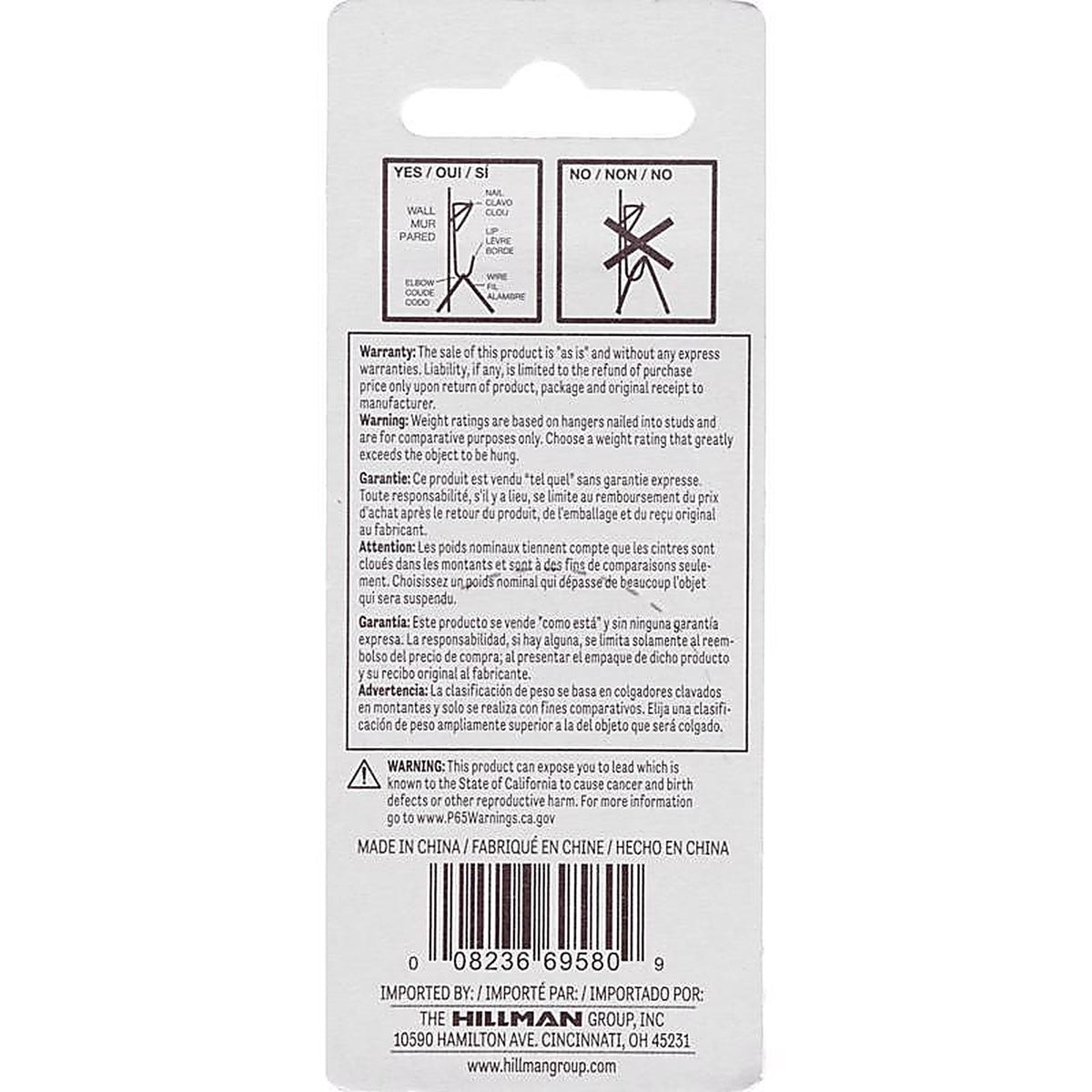 Hillman - 122311 - AnchorWire Steel-Plated Picture Hanger 10 lb 8 pk