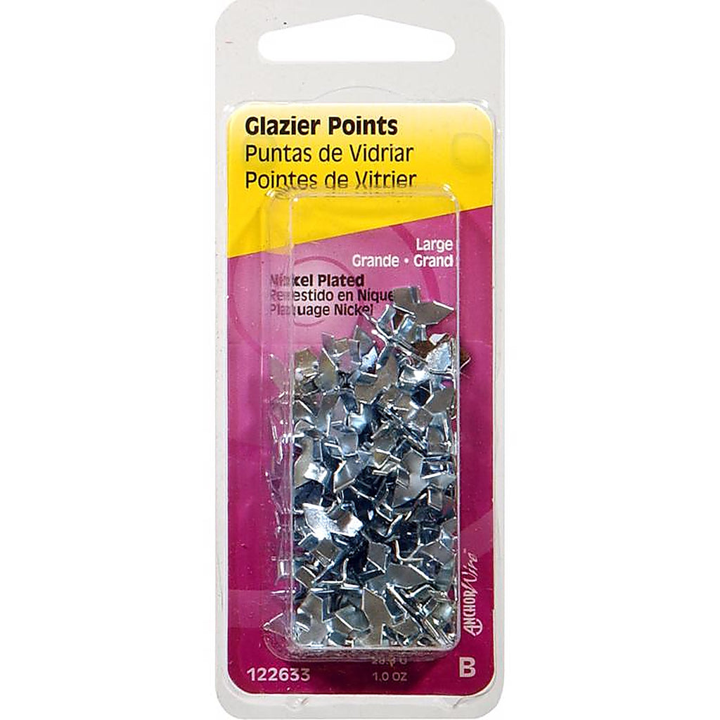 Hillman - 122633-N - AnchorWire Glazier Points 1 oz 50 pk