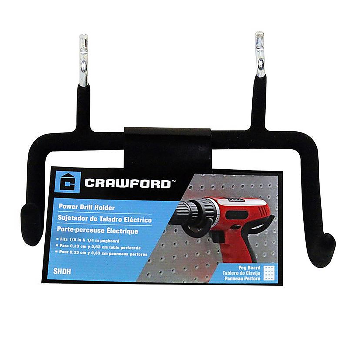 Crawford - SHDH - Black Steel 4.3 in. Power Drill Hanger - 1/Pack