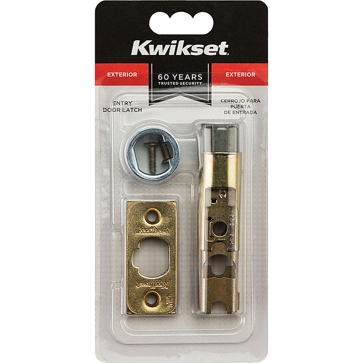 Kwikset - 81825-001 - Bright Brass Gold Steel Entry Latch - 1/Pack