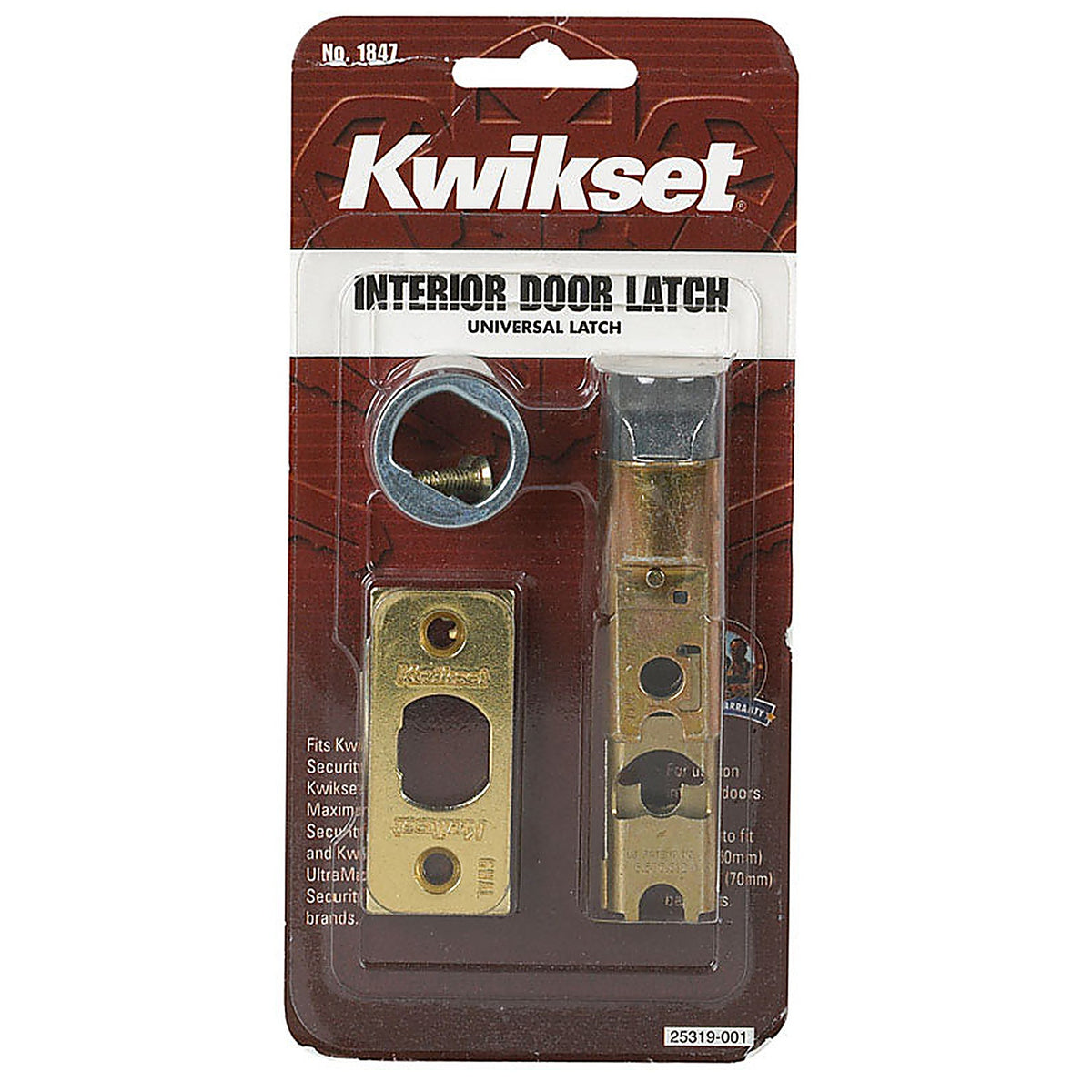 Kwikset - 81826-001 - Bright Brass Gold Steel Door Latch - 1/Pack