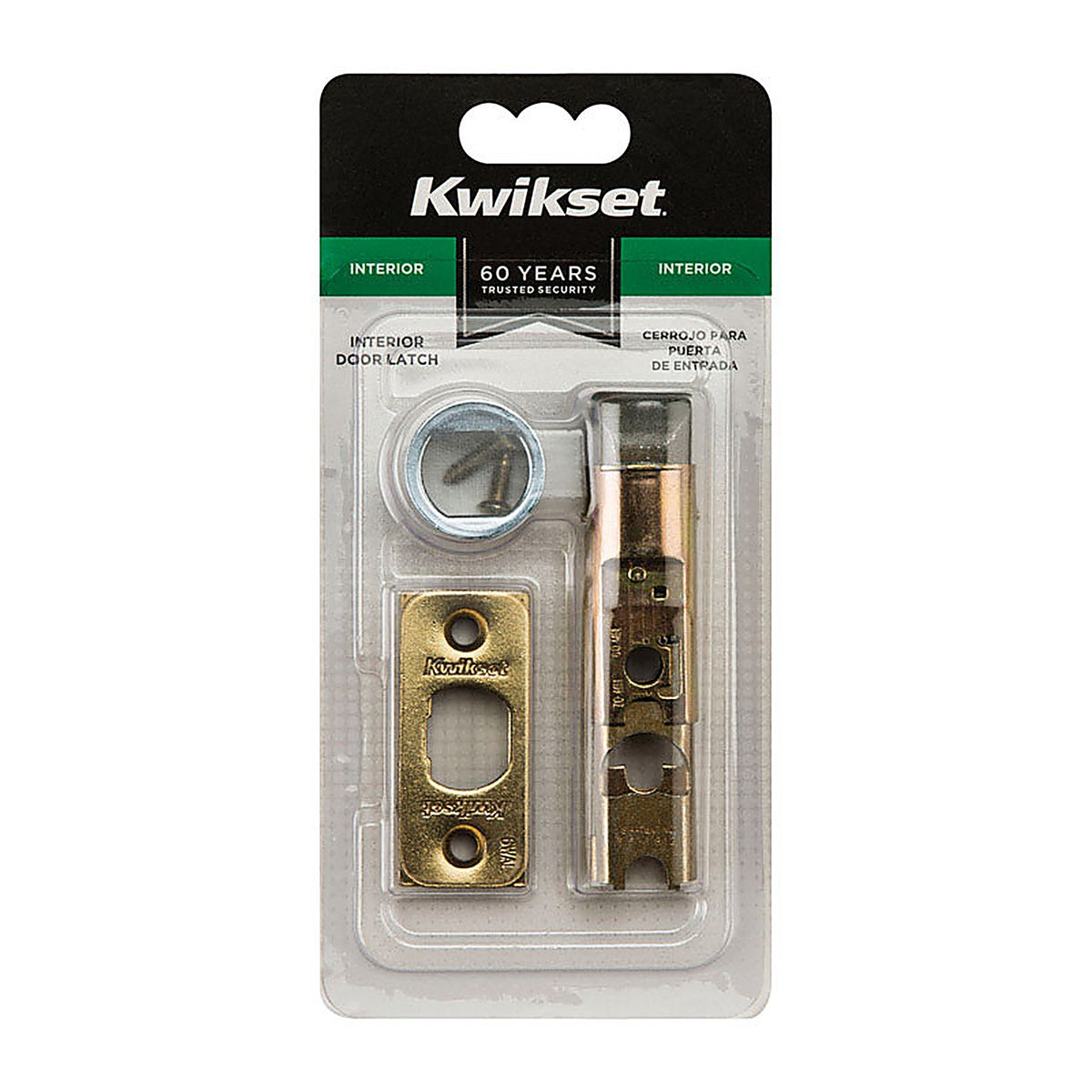 Kwikset - 81826-001 - Bright Brass Gold Steel Door Latch - 1/Pack