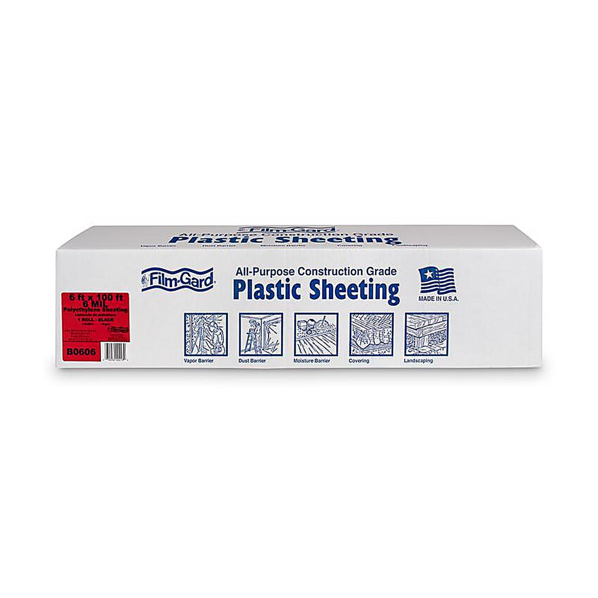 Film-Gard - 626013 - Plastic Sheeting 6 mil x 6 ft. W x 100 ft. L Polyethylene Black