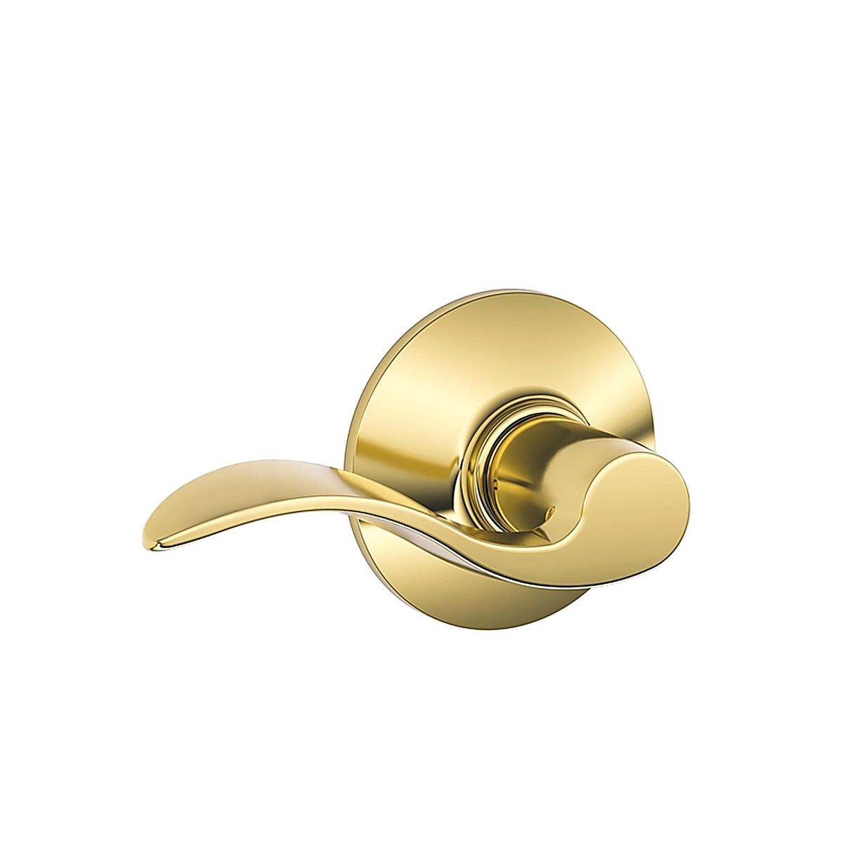 Schlage - F10ACC605 - Accent Bright Brass Passage Lever Right or Left Handed