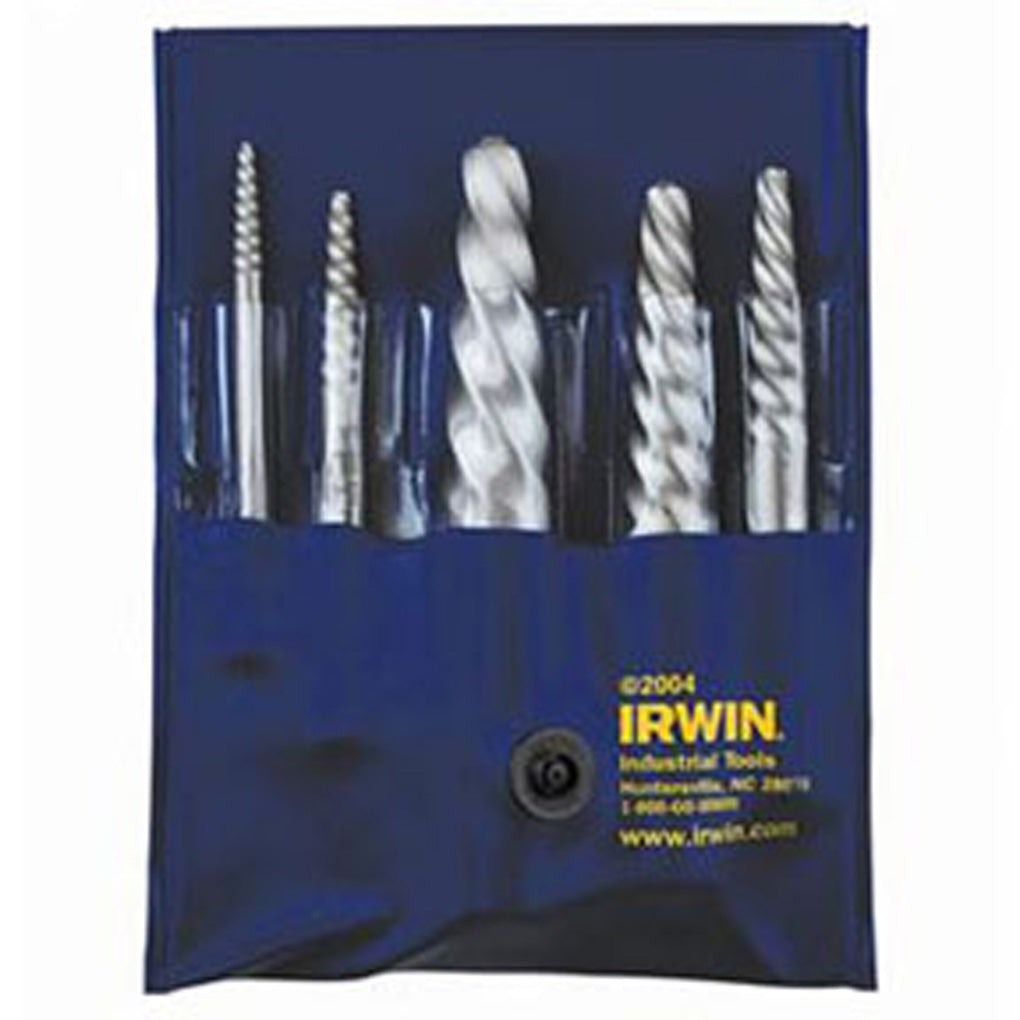 IRWIN - 53545 - 6 Pc. Spiral Flute Screw Extractor Set
