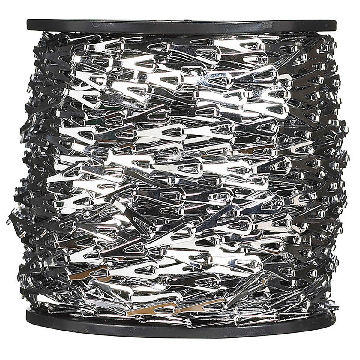 Campbell - 0710227 - No. 2 Chrome Plated Silver Steel Hobby/Craft Sash Chain 0.016 in. D 164 ft.