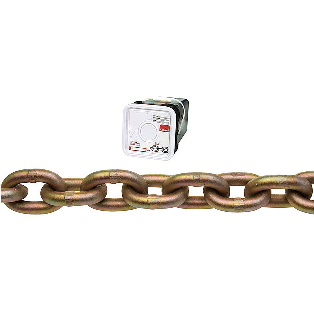 Campbell - 0510626 - 3/8 in. Oval Link Carbon Steel Transport Chain 3/8 in. D X 45 ft. L