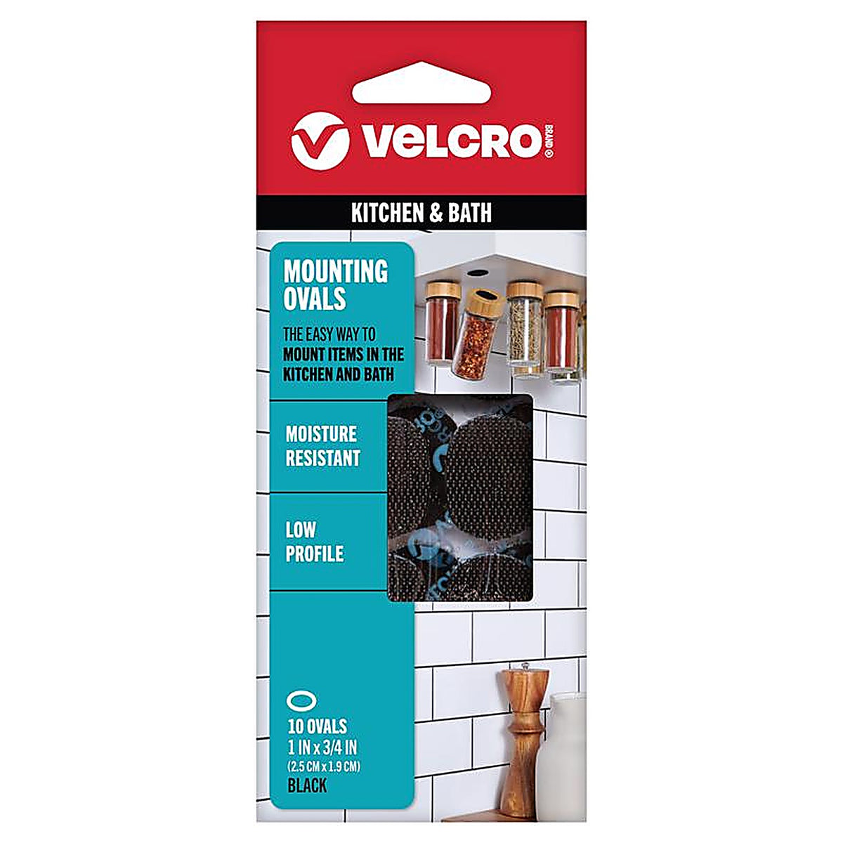 VELCRO - 91000 - Heavy Duty Low Profile Small Nylon Hook and Loop Fastener 1 in. L 10 pk