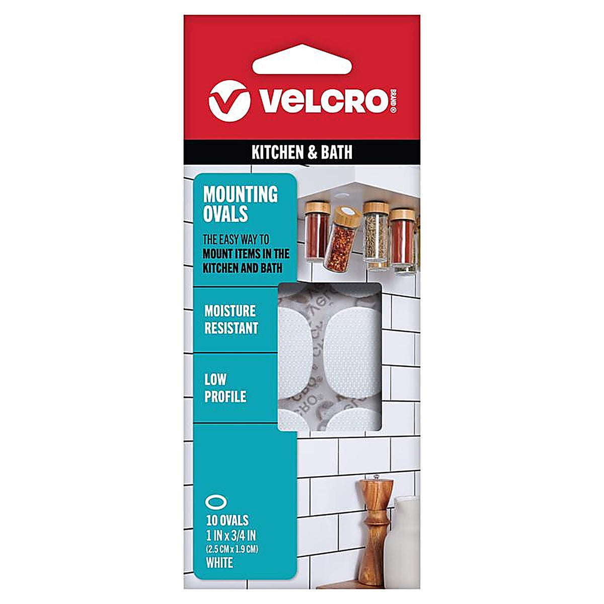 VELCRO - 91010 - Heavy Duty Low Profile Small Nylon Hook and Loop Fastener 1 in. L 10 pk