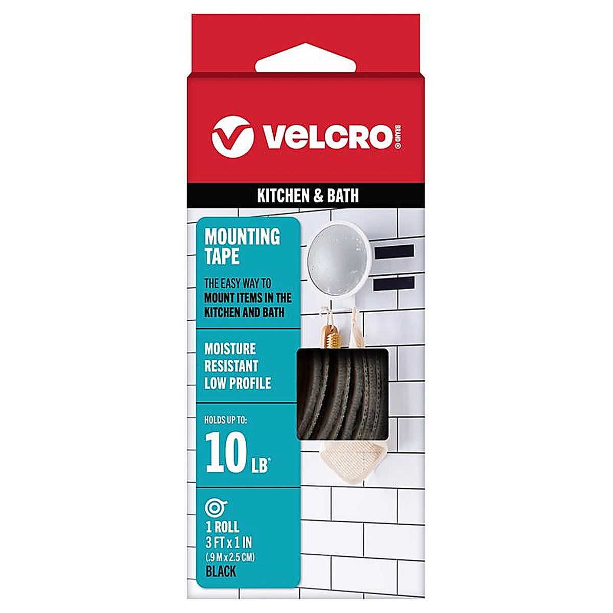 VELCRO - 91050 - Heavy Duty Low Profile Medium Nylon Hook and Loop Fastener 36 in. L 1 pk