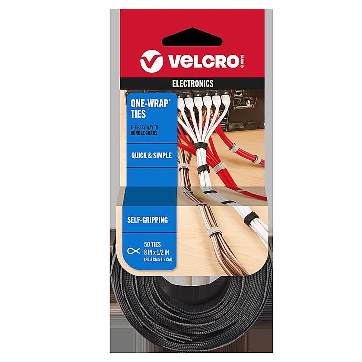 Velcro - 90924 - One-Wrap Ties 8 in. L - 50/Pack