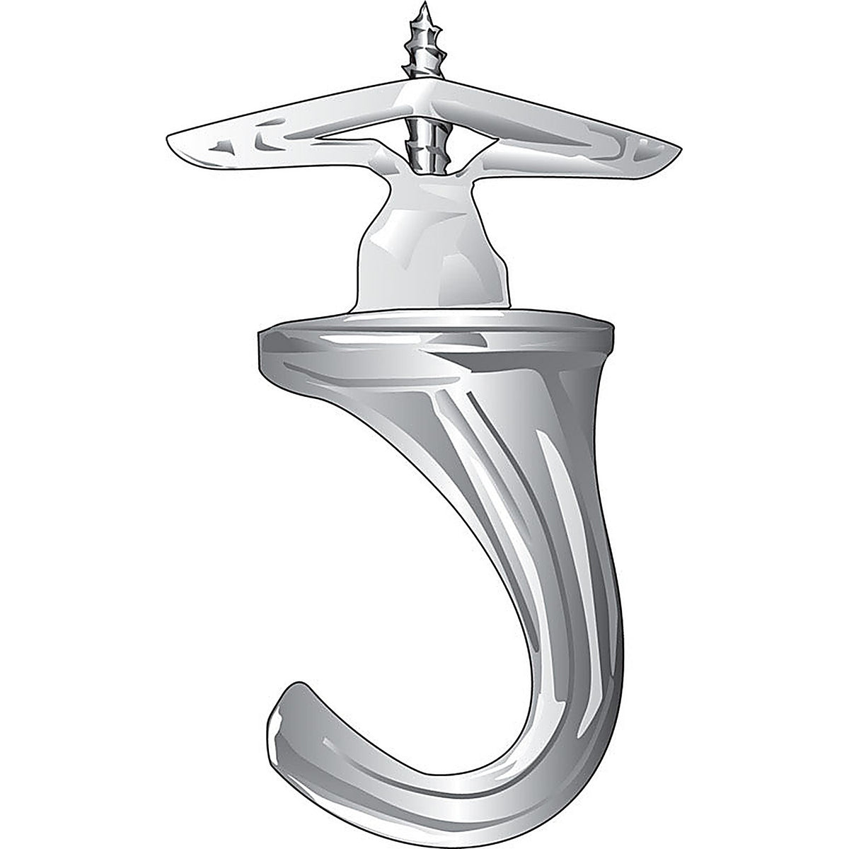 Hillman - 122407 - 5.7 in. L White Brass Small Versa Hook 75 lb. cap. 2 pk