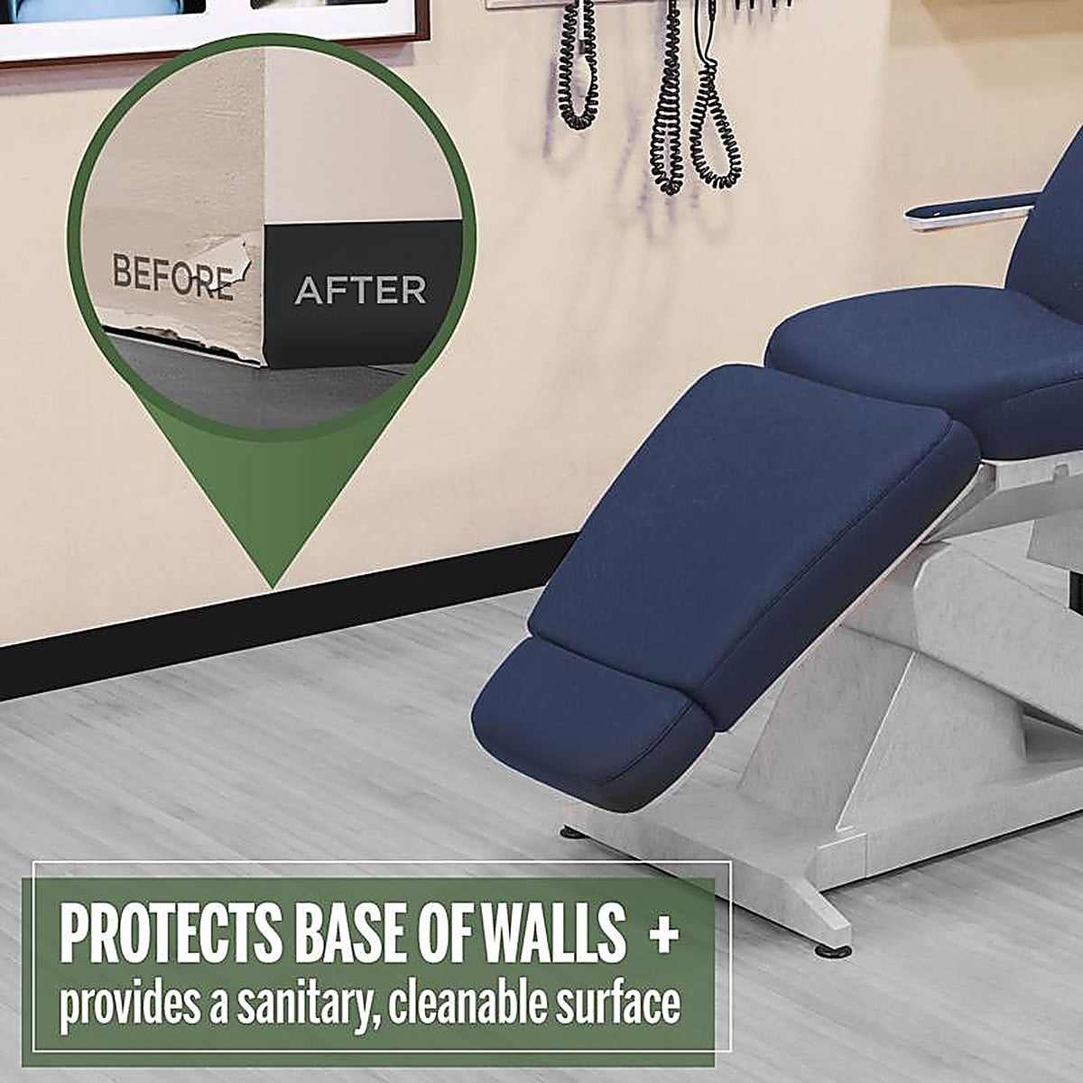 M-D - 73896 - 4 in. H x 60 ft. L Prefinished Black Vinyl Wall Base