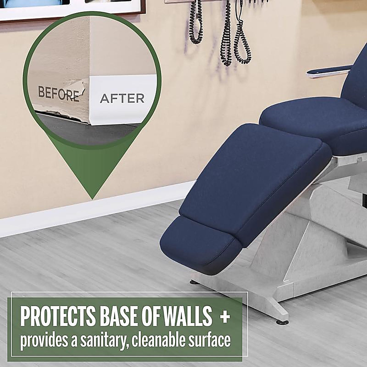 M-D - 73897 - 4 in. H X 60 ft. L Prefinished White Vinyl Wall Base