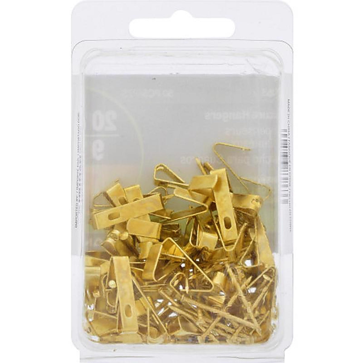 Hillman - 42083 - Brass-Plated Gold Conventional Picture Hanger 20 lb 50 pc