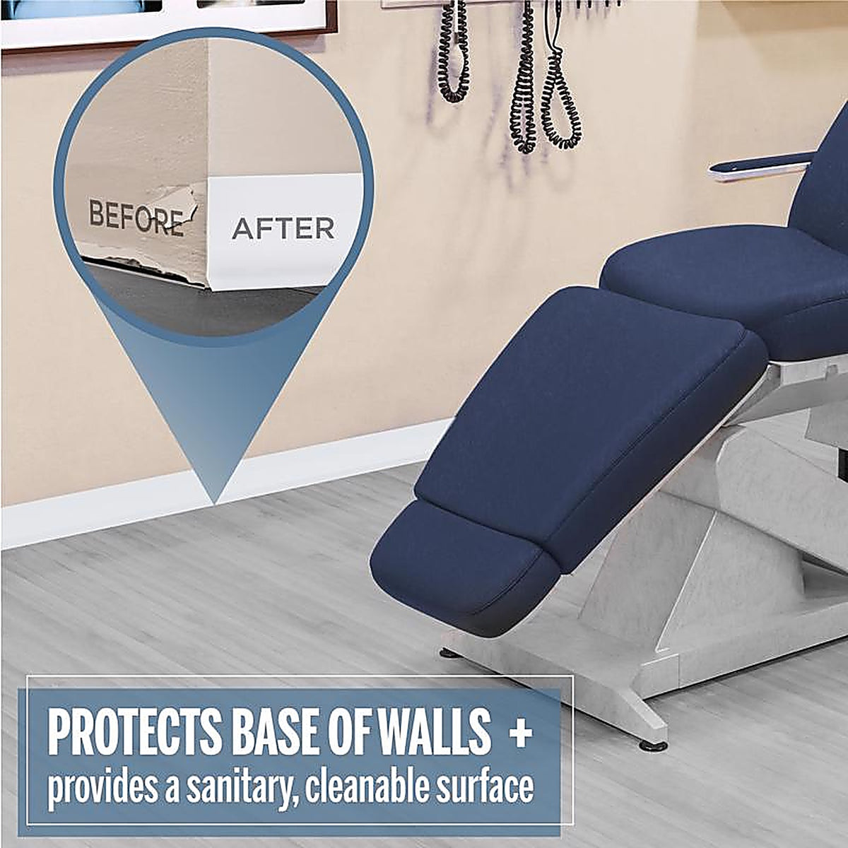 M-D - 93203 - 20 ft. L Prefinished White Vinyl Wall Base