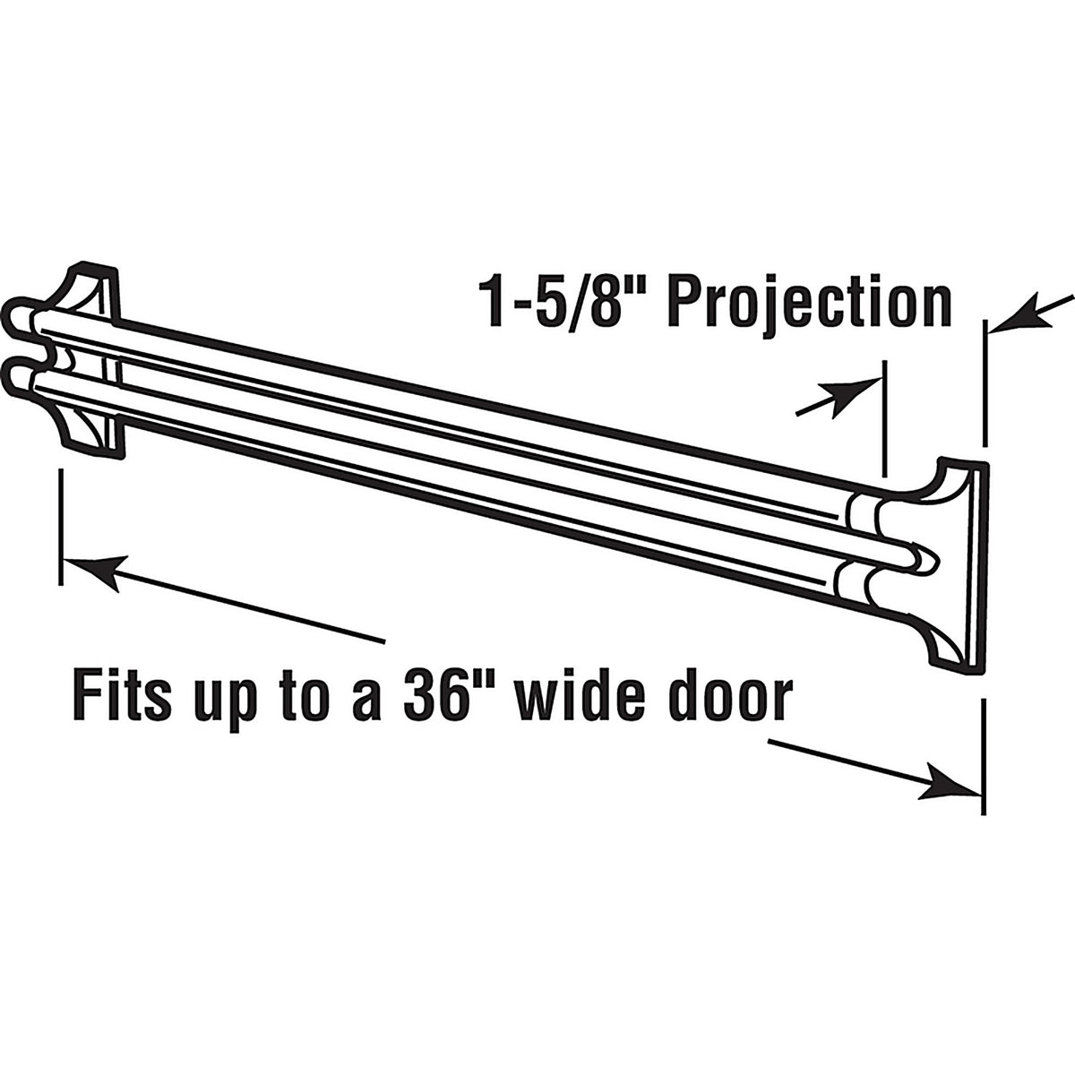 Prime-Line - K 5167 - Screen Door Push Bar 1 pk