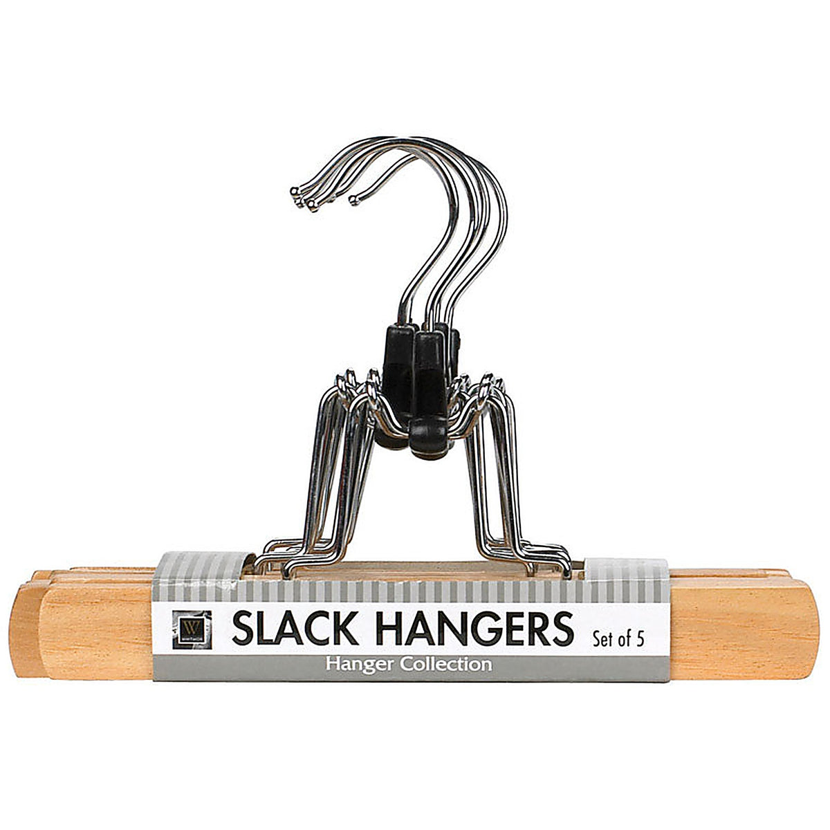 Whitmor - 6026-342 - 6-1/2 in. H x 1 in. W x 9 in. L Wood White Slack Hanger - 5/Pack