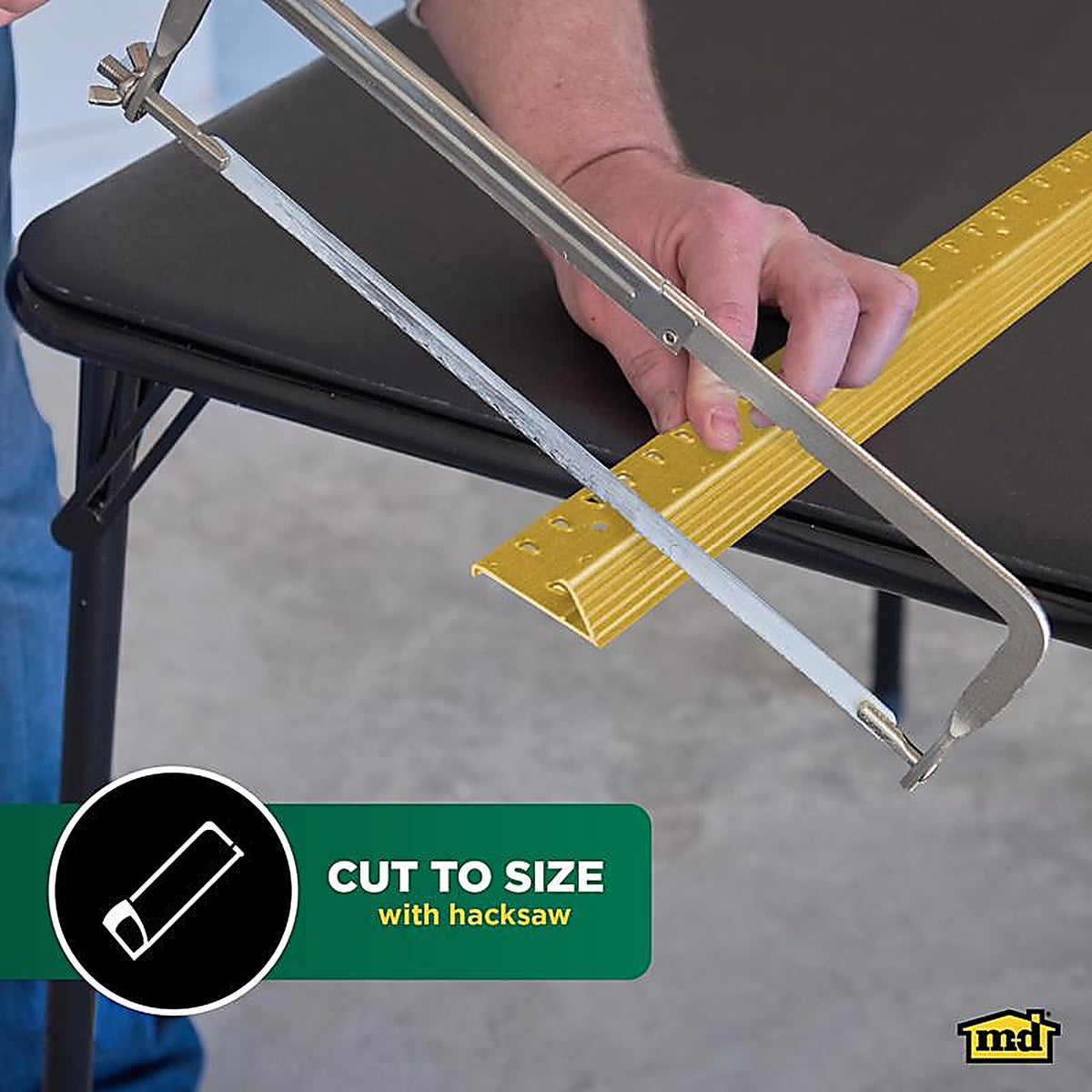 M-D - 79053 - 5/8 in. H x 36 L Prefinished Satin Brass Aluminum Carpet Gripper