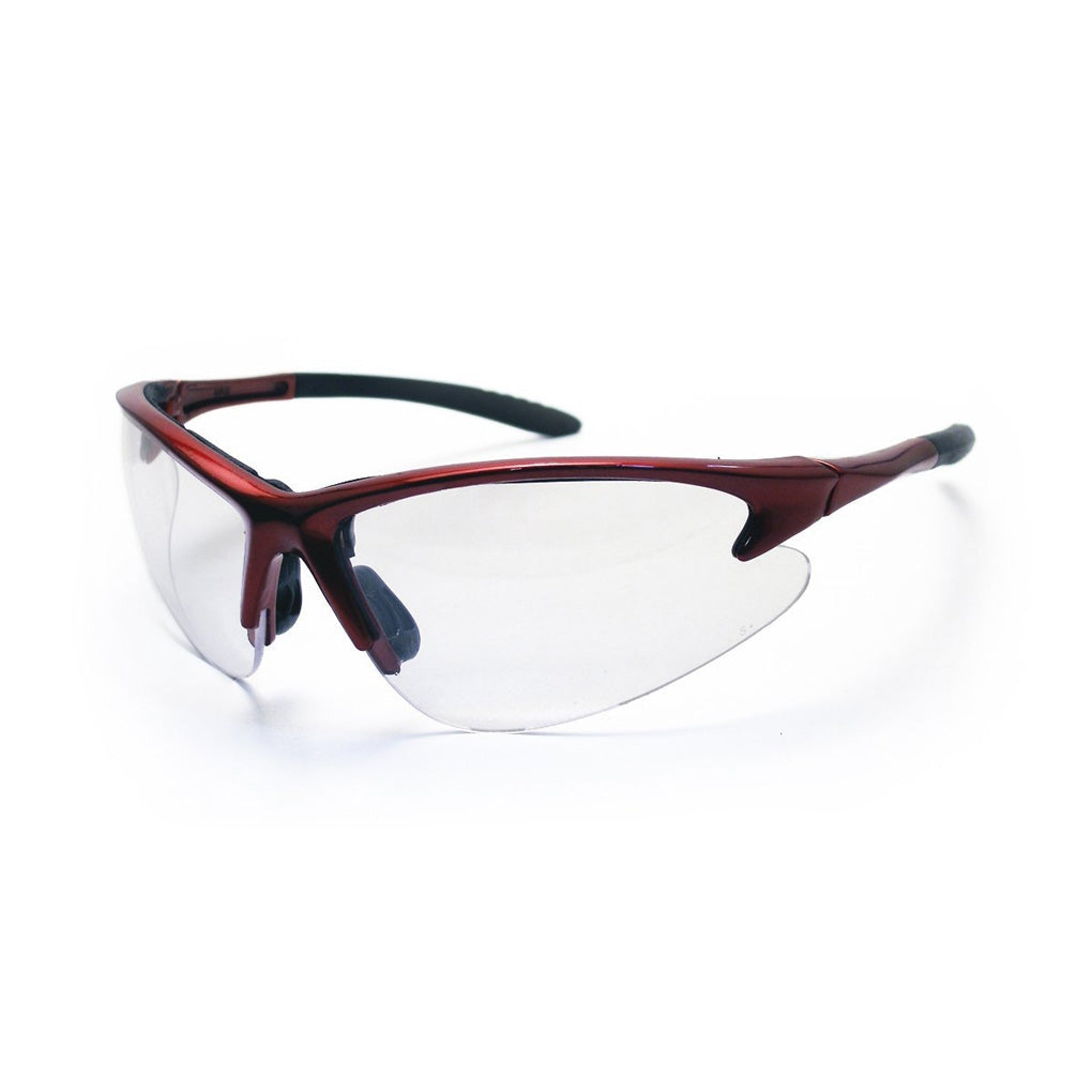 SAS - 540-0400 - DB2 Eyewear with Polybag, Clear Lens/Red Frame