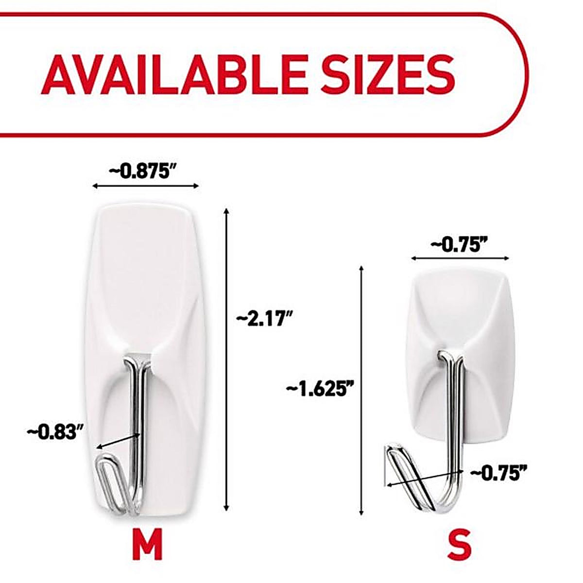 3M - 17067 - Command Small Plastic Wire Hooks 1-5/8 in. L - 3/Pack