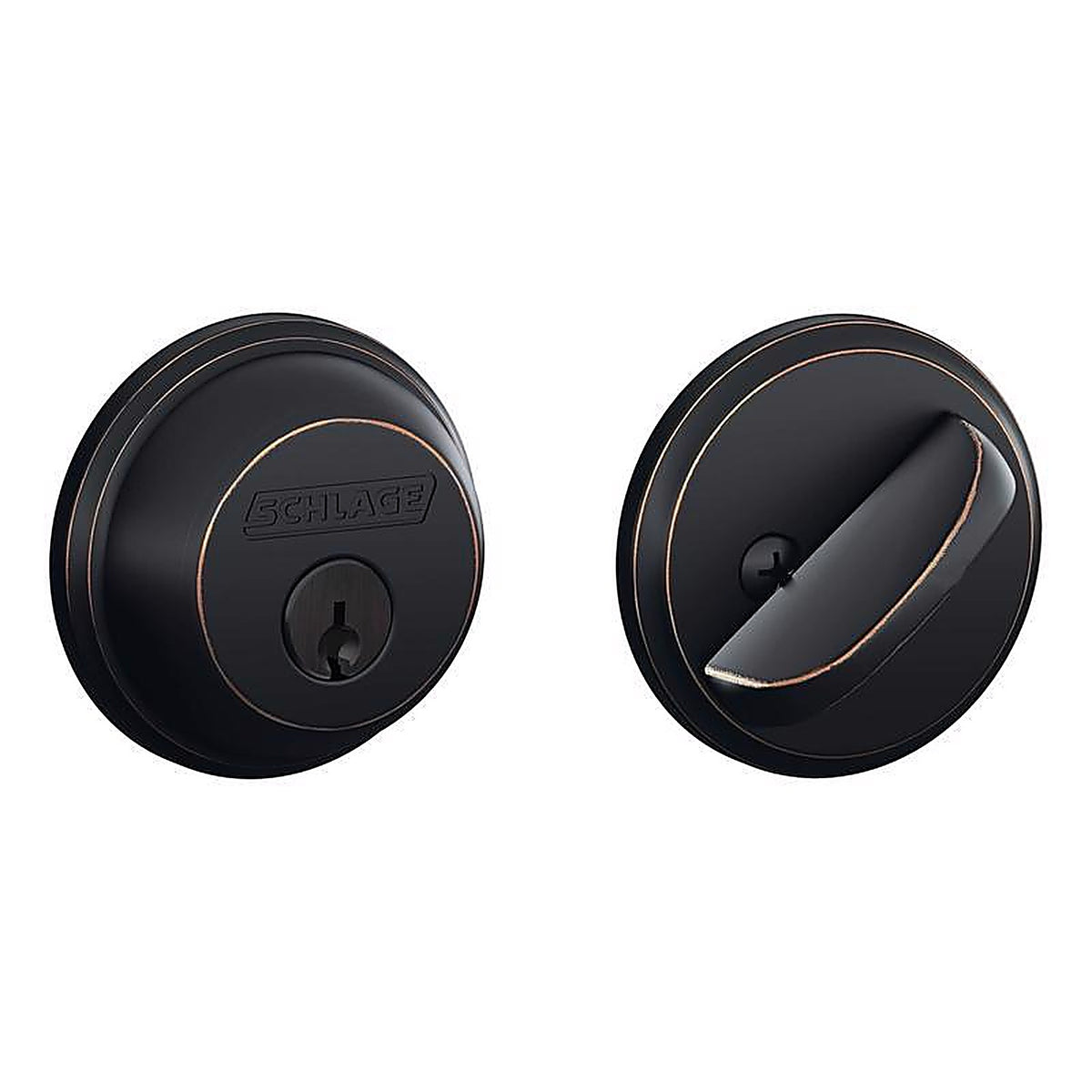 Schlage - B60 N G 716 - Aged Bronze Zinc Single Cylinder Deadbolt