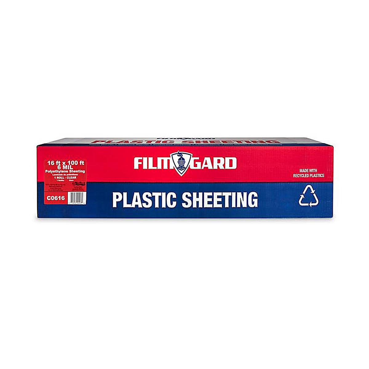 Film-Gard - 626055 - Plastic Sheeting 6 mil T X 16 ft. W X 100 ft. L Polyethylene Clear 1 pk
