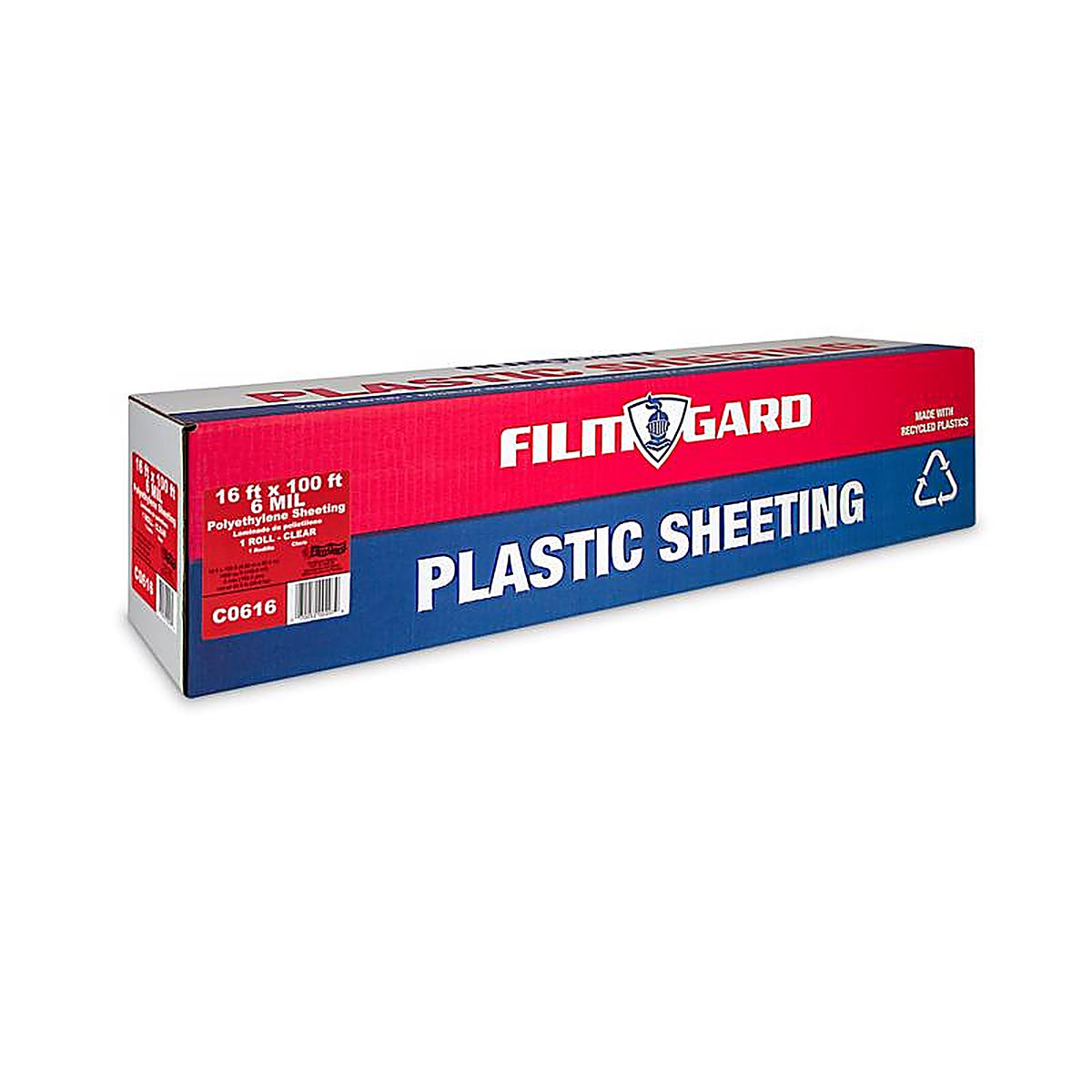 Film-Gard - 626055 - Plastic Sheeting 6 mil T X 16 ft. W X 100 ft. L Polyethylene Clear 1 pk