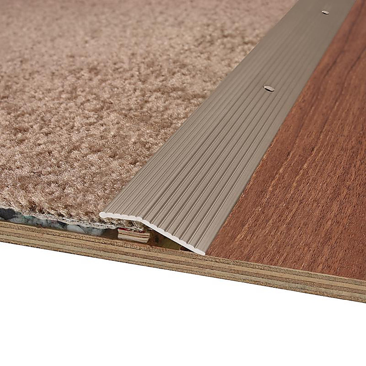 M-D - 43854 - 0.29 in. H X 36 in. L Pewter Silver Aluminum Carpet Trim