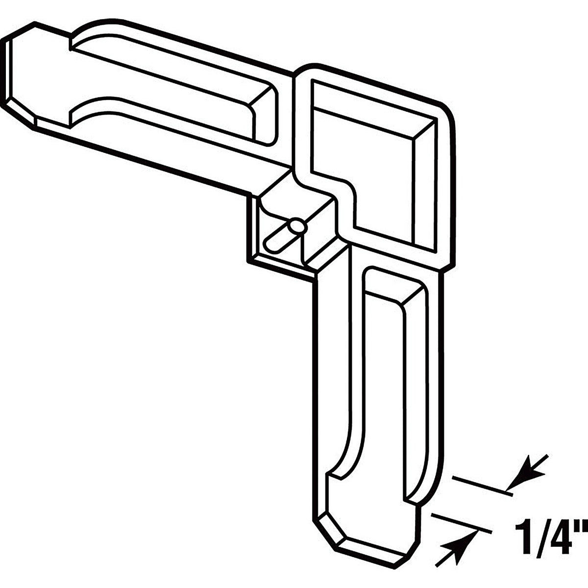 Prime-Line - PL 14297 - Bronze Plastic 1/4 in. W X 3/4 in. L Screen Frame Corner 1 pk