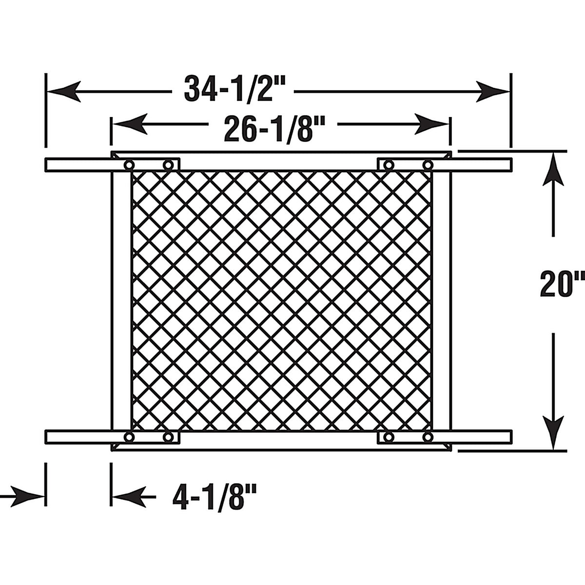 Prime-Line - PL15516 - Bronze Plastic Screen Door Grille 1/pc.