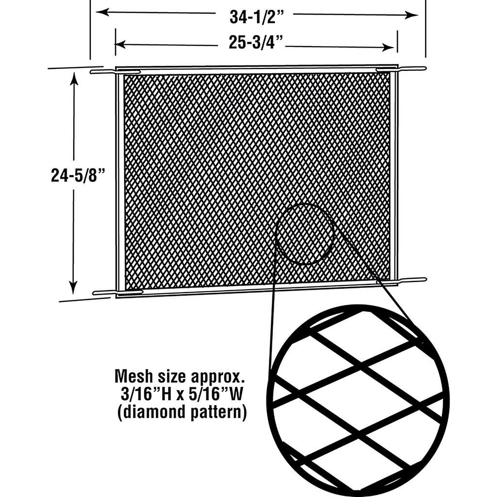 Prime-Line - PL15933 - White Aluminum Screen Door Grille 1/pc.