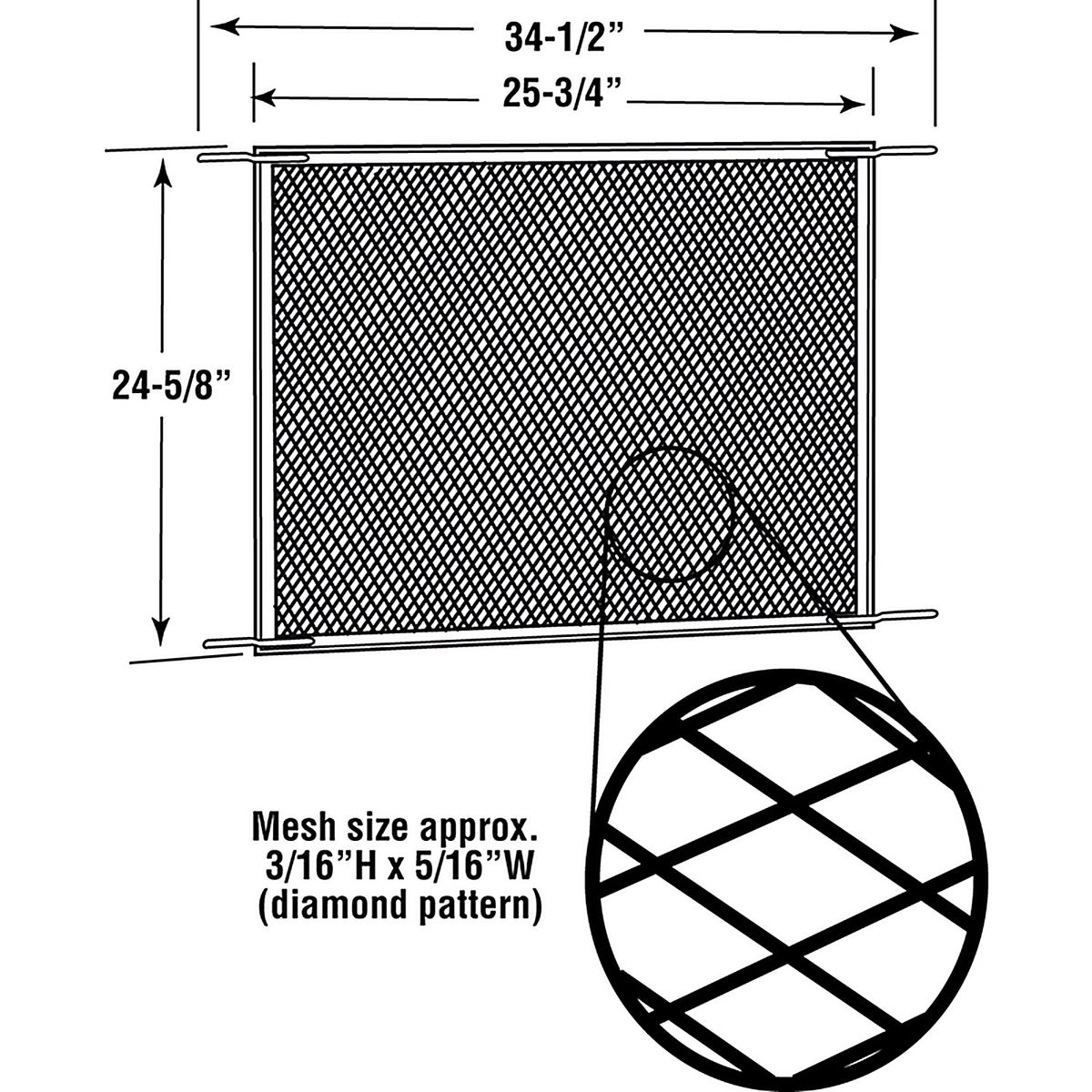 Prime-Line - PL15933 - White Aluminum Screen Door Grille 1/pc.