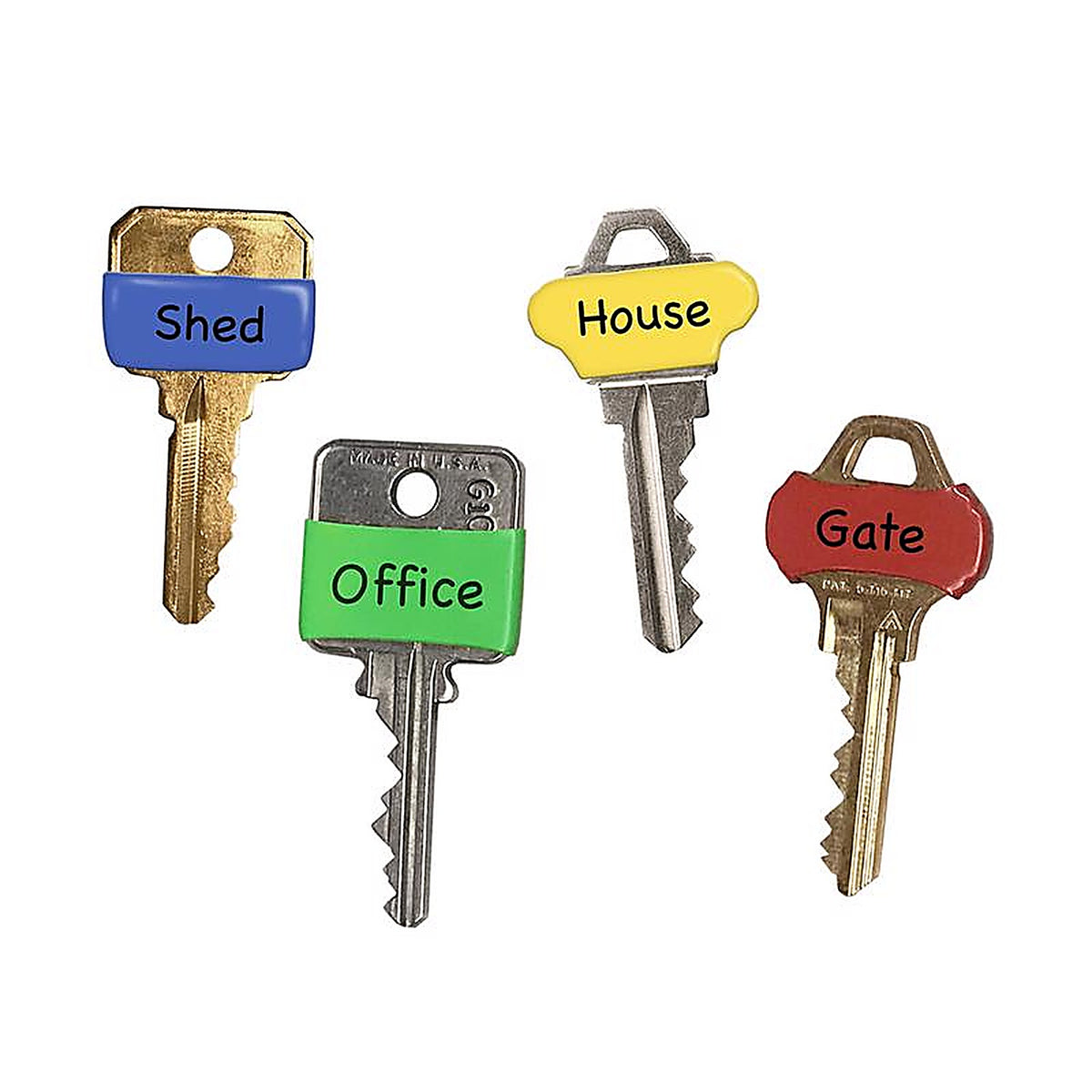 Lucky Line - 17204 - Plastic Assorted Key Sleeve, Large - 4/Pack